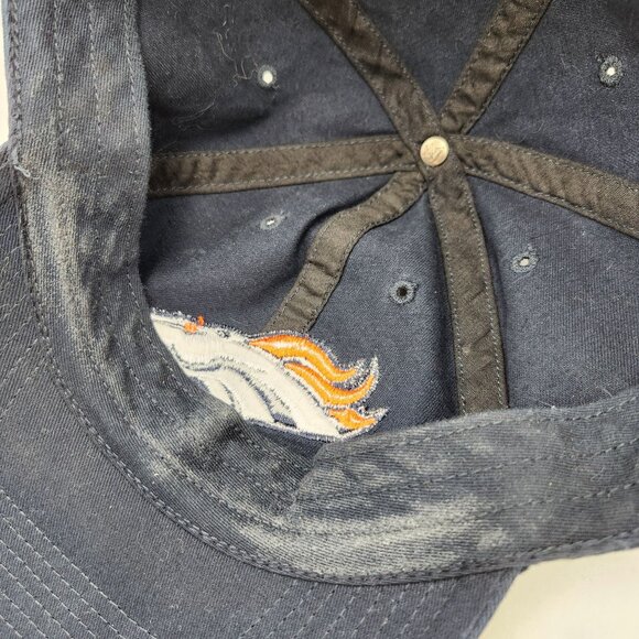 Denver Broncos NFL 47 Navy Blue Adjustable Strap Baseball Cap Embroidered Logo - Picture 14 of 14